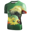 Short Sleeve Animal Fire Print T-shirt