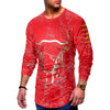 Ink Dots Cow Head Printed Casual T-shirt