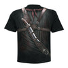 Faux Gun Holster Wrap Print Short Sleeves T-shirt