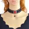 Fashion Jewelry Black Hollow Lace Choker Necklace