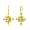 Fashion Versatile Earrings Round Cross Head Earrings Drop Buckle