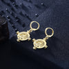 Fashion Versatile Earrings Round Cross Head Earrings Drop Buckle