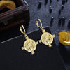 Fashion Versatile Earrings Round Cross Head Earrings Drop Buckle