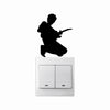 Guitar Player Man Vinyl Light Switch Wall Sticker Creative Silhouette Home Decal