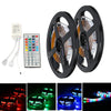 2x5M 2835 300 LEDs RGB Strips with IR 44 Key Double Outlet Controller DC12V