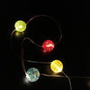 Color Glass Beads Shape String Lights for Patio Micro 2M 20-LED Timer Control Waterproof Battery Powered 5V