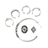 Antique Silver Color Ear Cuff Hoop Earrings 7Pcs/Set