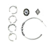 Antique Silver Color Ear Cuff Hoop Earrings 7Pcs/Set