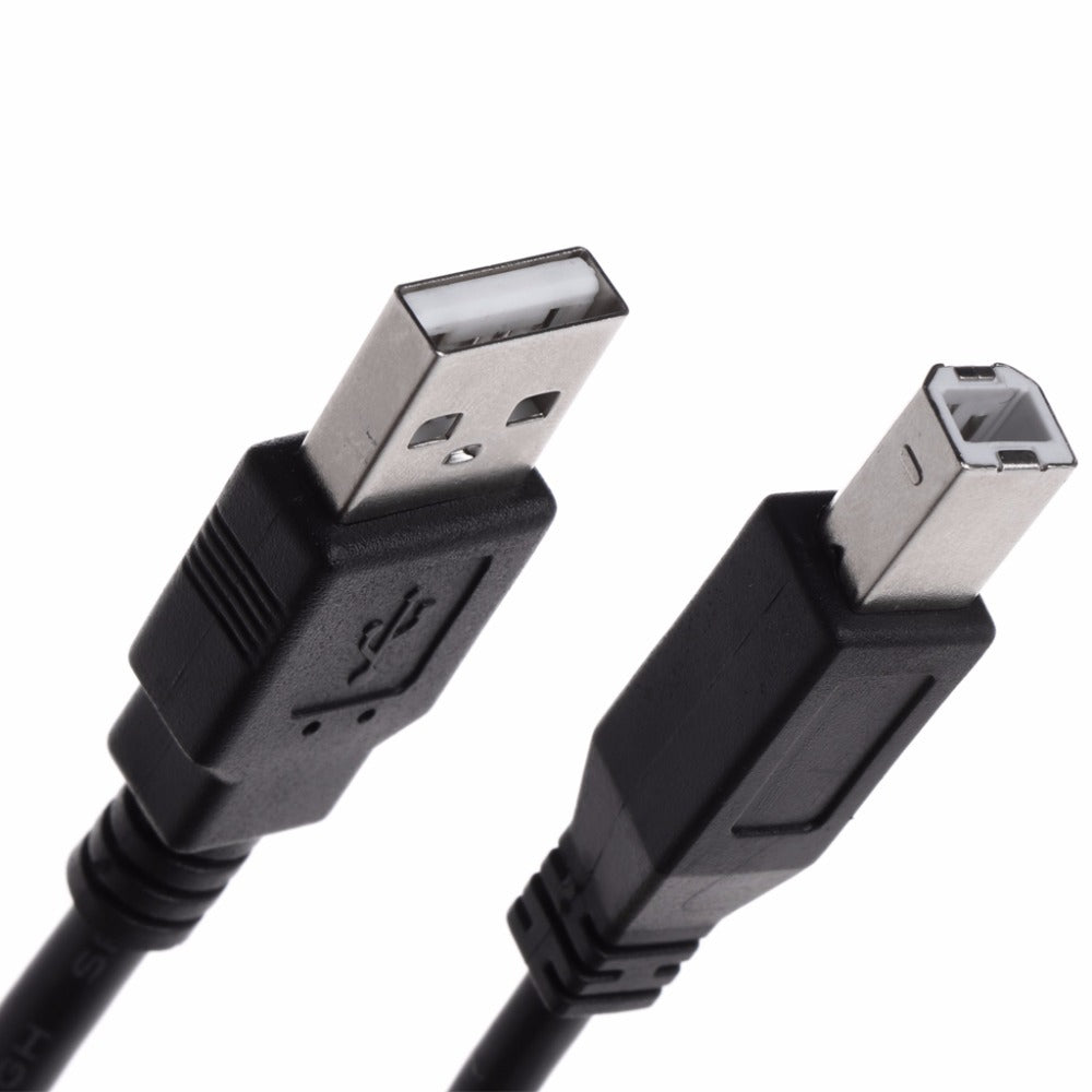USB 2.0 High Speed Cable Printer Lead A To B Long Black Shielded
