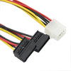 4 Pin IDE Power Splitter 1 Male to 2 Female ATA / SATA Power Cable
