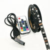 ZDM 5V 15 - 30W 5050 100 / 200CM USB Waterproof RGB LED Light Strip with 17 Key IR Controller DC 5V