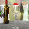 WS 10 Pcs/SET Table Place Cards Christmas Santa Hat Wine Glass Decoration