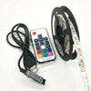 ZDM 5V 15 - 30W 5050 100 / 200CM USB Waterproof RGB LED Light Strip with 17 Key IR Controller DC 5V