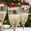 WS 10 Pcs/SET Table Place Cards Christmas Santa Hat Wine Glass Decoration