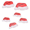 WS 10 Pcs/SET Table Place Cards Christmas Santa Hat Wine Glass Decoration