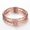 Fashion K Gold Zircon Carving Pattern Female Rose Gold Bracelet