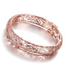 Fashion K Gold Zircon Carving Pattern Female Rose Gold Bracelet