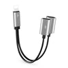 2-in-1 Adapter Double Headphone Audio Charge Cable for iPhone X / XR / XS Max /8