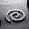 Fish Bone Necklace Fashionable Water Drop Silver Rolo Necklace