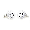 Men's Cuff Button Smile Pattern Alloy Durable Cufflinks Accessory