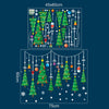 Christmas Tree Window Decoration Storefront Glass Door Sticker XH6255