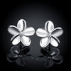 K Gold European and American Popular Simple Flower Earrings Platinum Plating