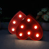 BRELONG 3D Warm White Kids Room  Night Light Christmas   Wedding Decorative 4.5V - Heart ( No Battery )