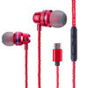 Type C Earphone Dynamic Drive HiFi USB-C Earbuds In-ear Bass Metal Sport Gaming