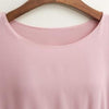Simple Mid-Sleeve Plus-Size Chiffon Shirt