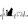 Creative Kitten ECG Car Sticker Removable