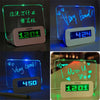 LED Fluorescent Digital Alarm Clock with Message Board  LED Fluorescent Message Board Powered By USB Charger