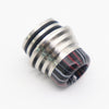 Original YUHETEC 810 Tower Stainless Steel + Black Resin drip tip 2pcs