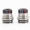 Original YUHETEC 810 Tower Stainless Steel + Black Resin drip tip 2pcs