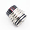 Original YUHETEC 810 Tower Stainless Steel + Black Resin drip tip 2pcs