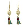 Colorful Fringes Tassel Cotton Dangle Earring