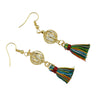Colorful Fringes Tassel Cotton Dangle Earring