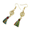 Colorful Fringes Tassel Cotton Dangle Earring
