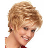 Light Gold Micro Curly Fluffy Short Wig