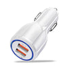 Dual USB Car Charger Quick  Charge 3.0 for IPhone/ Samsung /XIAO MI / HUA WEI