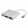 Type-C To HDMI 4K+USB 3.0+USB-C Converter Cable Charging Port Adapter