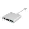 Type-C To HDMI 4K+USB 3.0+USB-C Converter Cable Charging Port Adapter