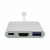 Type-C To HDMI 4K+USB 3.0+USB-C Converter Cable Charging Port Adapter
