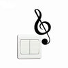 Cartoon Music Vinyl Switch Sticker Stores Decorate Windows to Glass Door Shop Decal