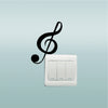Cartoon Music Vinyl Switch Sticker Stores Decorate Windows to Glass Door Shop Decal