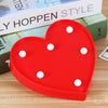 BRELONG 3D Warm White Kids Room  Night Light Christmas   Wedding Decorative 4.5V - Heart ( No Battery )