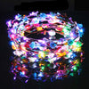 Halloween Glowing Headpiece Garland Flashing Lights Wreath LED Flower Crown