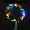 Halloween Glowing Headpiece Garland Flashing Lights Wreath LED Flower Crown