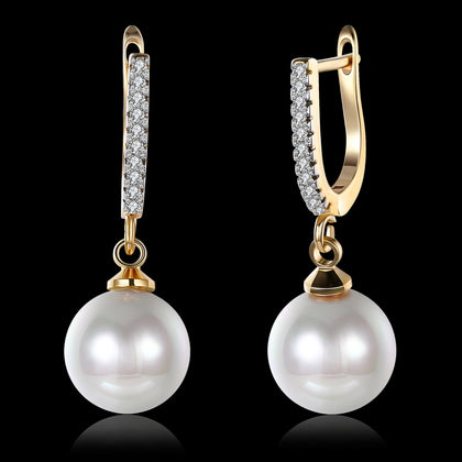 Zircon Drop Pearl Set Romantic Wind Earring Earring Clip