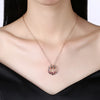 Colorful Zircon Christmas Necklace with A Bow for Women