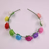 Halloween Glowing Headpiece Garland Flashing Lights Wreath LED Flower Crown
